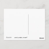 蜘蛛の葉書が置かれていた ポストカード (裏面)