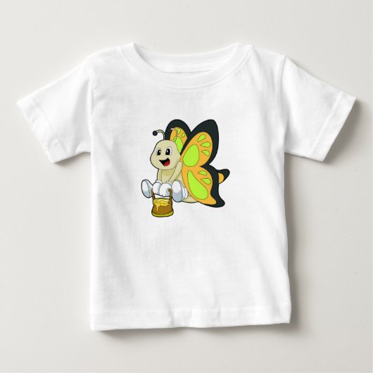 蜜を吸う蝶 ベビーTシャツ (正面)