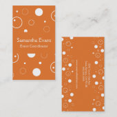 蜜柑および白の泡名刺 名刺 (正面/裏面)