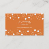 蜜柑および白の泡名刺 名刺 (裏面)