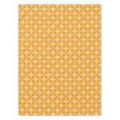 蜜柑のオレンジおよび白い花のダマスク織 テーブルクロス (正面)