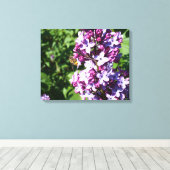 蜜蜂と花粉の蜜と薄紫を探して キャンバスプリント (インサイチュ (ウッドフロア))