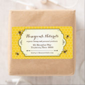 蜜蜂のハンドメイドの差出人住所 ラベル (インサイチュ)