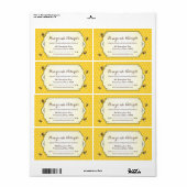 蜜蜂のハンドメイドの差出人住所 ラベル (フルシート)