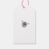 蜜蜂の付いたオレンジ色の花蜜のラベル ギフトタグ (裏面)