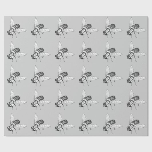 蜜蜂の包装紙のかわいい蜂の虫の紙 ラッピングペーパー (フラット)