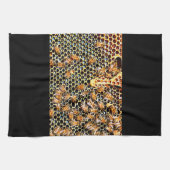 蜜蜂の巣および蜂蜜の蜂タオル キッチンタオル (横)