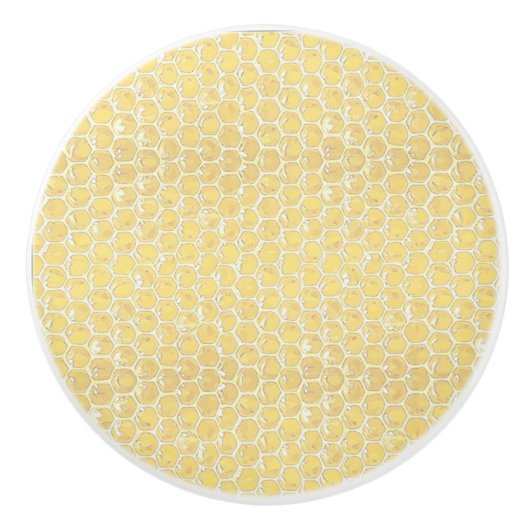 蜜蜂の巣のはちの巣のノブ セラミックノブ (正面)