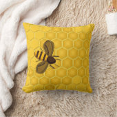 蜜蜂の巣のアクセントの枕の蜜蜂 クッション (ブランケット)
