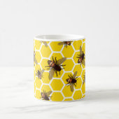 蜜蜂の巣のコップのマグの蜂をくまなく コーヒーマグカップ (中央)