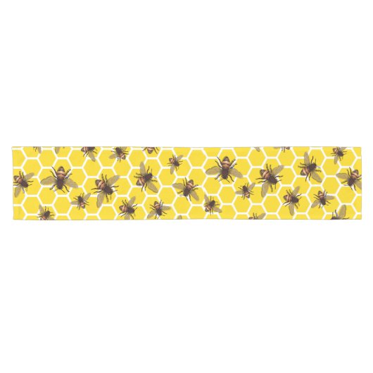 蜜蜂の巣のテーブルのランナーの蜂をくまなく ショートテーブルランナー (横)
