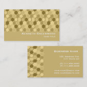 蜜蜂の巣のデザインのユニークな名刺のテンプレート 名刺 (正面/裏面)