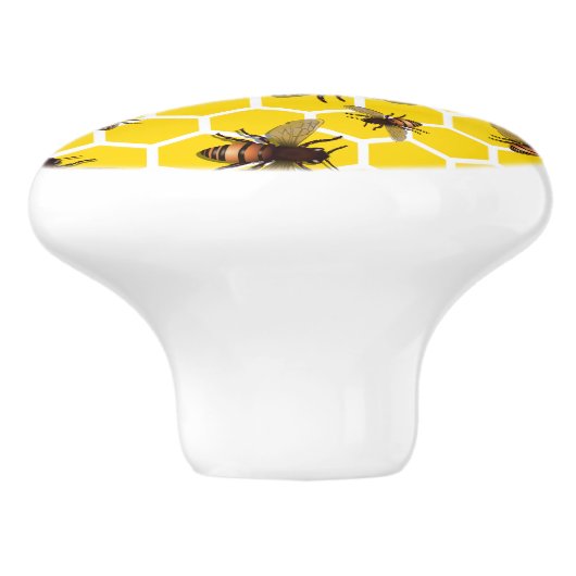 蜜蜂の巣の引出しのノブの引きの蜂をくまなく セラミックノブ (側面)