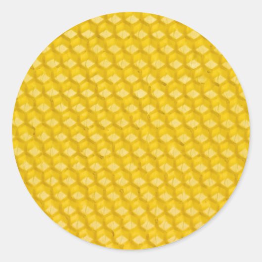 蜜蜂の巣の背景のギフト ラウンドシール (正面)