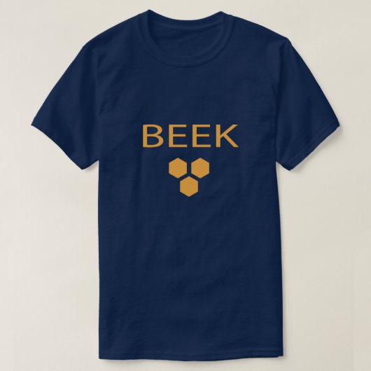 蜜蜂の巣の記号を用いるBeekの養蜂家 Tシャツ (デザイン正面)