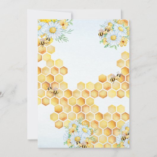 蜜蜂の最初の蜂が日の蜜蜂に見えるほど甘い 招待状 (裏面)