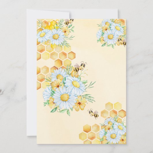 蜜蜂の最初の蜂が日の蜜蜂に見えるほど甘い 招待状 (裏面)