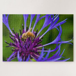 蜜蜂の美しい紫色の花の写真 ジグソーパズル