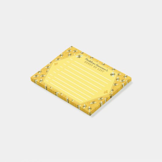 蜜蜂の蜜蜂の巣ののまわりにの蜂蜜はカスタムをリストします ポストイット (アングル)