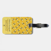 蜜蜂の蜜蜂の巣の女王バチの《昆虫》マルハナバチの名前をカスタムする ラゲッジタグ (裏面横)