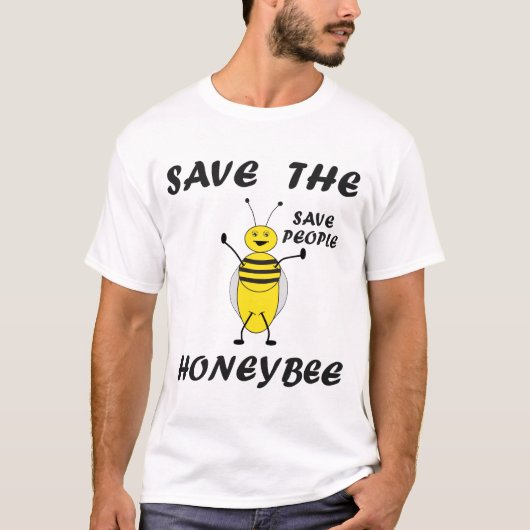 蜜蜂のTシャツを救って下さい Tシャツ (正面)