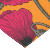 蜜蜂はオレンジの上で食べ物やケシ テーブルクロス (アングル)