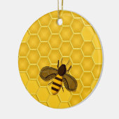 蜜蜂を持つ金蜜蜂の巣のオーナメント セラミックオーナメント (左)