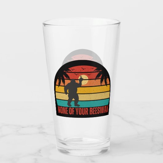 蜜蝋の大足の中指ビールは一切ない タンブラーグラス (裏面)