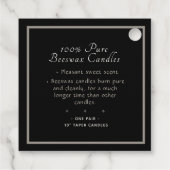 蜜蝋キャンドルヘラルビー製品ラベルブラック フェイバータグ (裏面)