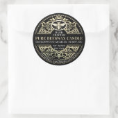 蜜蝋キャンドルヘラルビー製品ラベル ラウンドシール (バッグ)