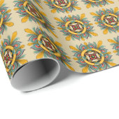 蜜蝋ヴィクトリアン・タイル・デザイン ラッピングペーパー (ロールコーナー)