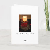 蝋燭およびバラの花びら シーズンカード (裏面)