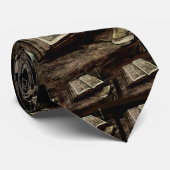 蝋燭が付いている聖書の本-ゴッホを開けて下さい ネクタイ (ロール)