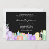 蝋燭のスパの誕生会の招待 招待状 (正面)