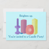 蝋燭のパーティーのための蝋燭のパーティの招待状 招待状 (正面)
