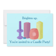 蝋燭のパーティーのための蝋燭のパーティの招待状