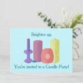 蝋燭のパーティーのための蝋燭のパーティの招待状 招待状 (スタンド正面)