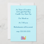 蝋燭のパーティーのための蝋燭のパーティの招待状 招待状 (裏面)