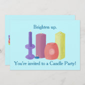 蝋燭のパーティーのための蝋燭のパーティの招待状 招待状 (正面/裏面)