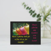 蝋燭のパーティーの女主人カード インビテーションポストカード (スタンド正面)