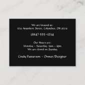 蝋燭のファンタジーの名刺を持つ魔法使い 名刺 (裏面)