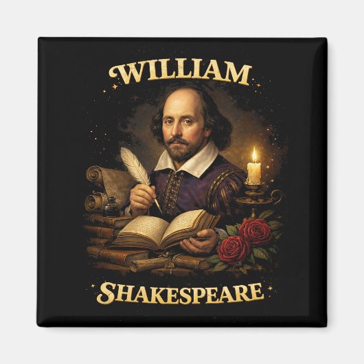 蝋燭の下のバード マグネット (正面)