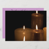 蝋燭ライト 招待状 (正面/裏面)