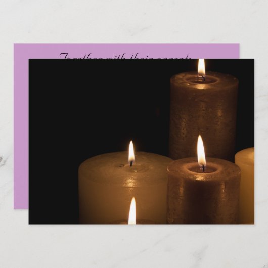 蝋燭ライト 招待状 (正面/裏面)