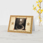 蝋燭ランプのメッセージカード カード (黄色い花)