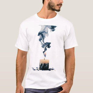 蝋燭又は線香の煙の分散 Tシャツ
