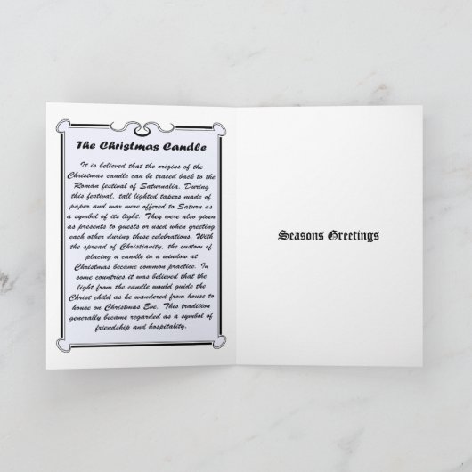 蝋燭(青い) シーズンカード (内部)