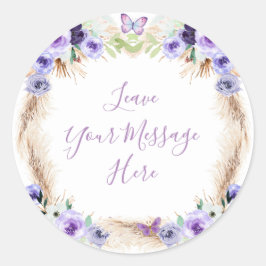 蝶々がメッセージを愛する1年 ラウンドシール