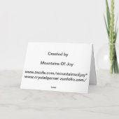 蝶々が日差しをもたらす シーズンカード (裏面)