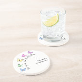 蝶々が私をときめかせる ブライダルシャワー コースター (側面)